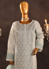 Falsafaa By HZ Textile Embroidered Organza 3 Piece Stitched Suit HZ25FV5 HZK-175 SBLU